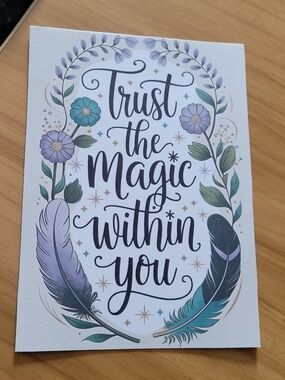🌹New🌹 4pc Inspirational 'Trust the Magic Within You' Post Card Set
